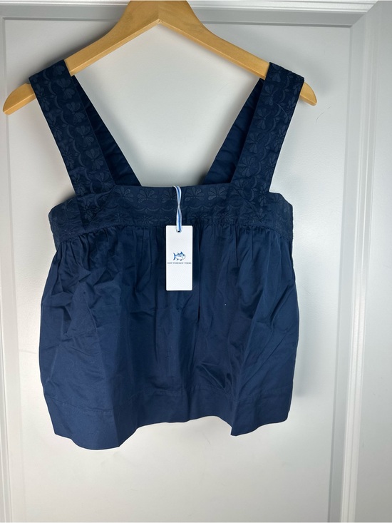 Southern Tide Tops - Southern Tide Women’s Navy Embroidered Tank Top